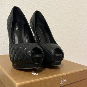 Bebe peel toe heels